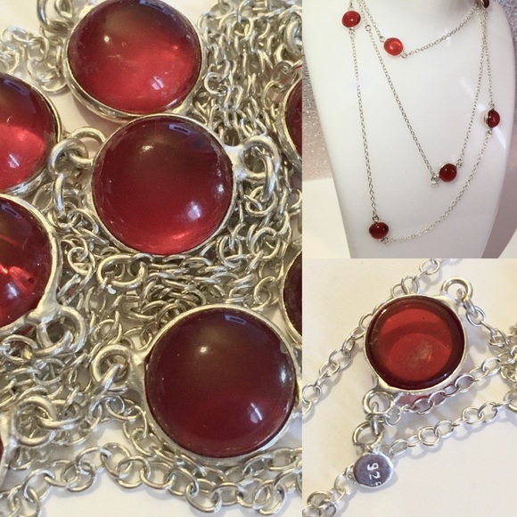 3x Honey Citrine Garnet Quartz BIWA Pearl Necklace - Picture 4 of 11